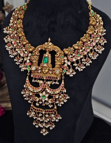 Nakshi Kundan Jewellery, Polki Vaddanam, Nakshi Jewellery Antiques, Polki Sets Design, Kante Indian Jewellery, Kundan Vaddanam, Polki Haram, Bridal Diamond Necklace, Bridal Necklace Designs