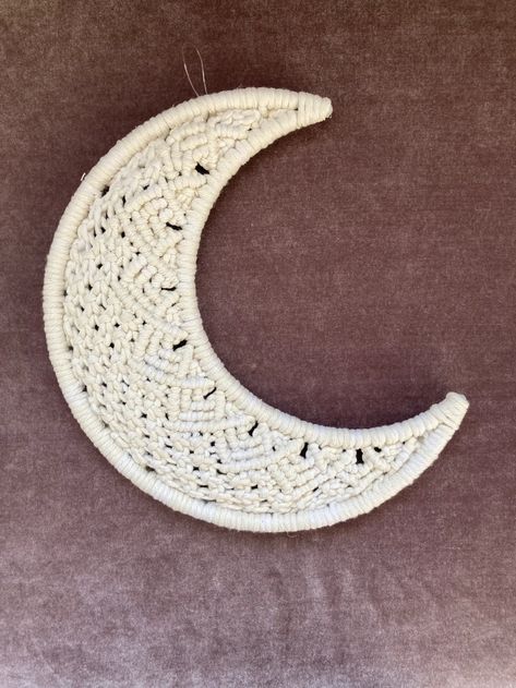 Moon Macrame, Macrame Bedroom, Macrame Wall Hanging Patterns, Pipe Furniture, Macrame Ideas, Crescent Moon, Crescent, Macrame Wall, Macrame Wall Hanging