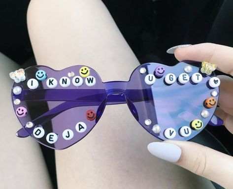 Olivia Rodrigo Sunglasses Diy, Olivia Rodrigo Heart Glasses, Olivia Rodrigo Glasses Diy, Olivia Rodrigo Sunglasses, Guts Tour Glasses, Olivia Rodrigo Glasses, Olivia Rodrigo Craft Ideas, Olivia Rodrigo Diy Crafts, Oliva Rodrigo Outfits Ideas