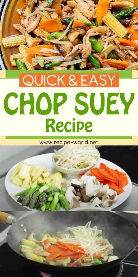 Vegetable Chop Suey Recipe Chinese, Easy Chop Suey Recipe, La Choy Chop Suey Recipe, Easy Chop Suey, Wok Wednesday, Chicken Chop Suey Recipe, Chop Suey Recipe Chinese, Vegetable Chop Suey, Chop Suey Recipe