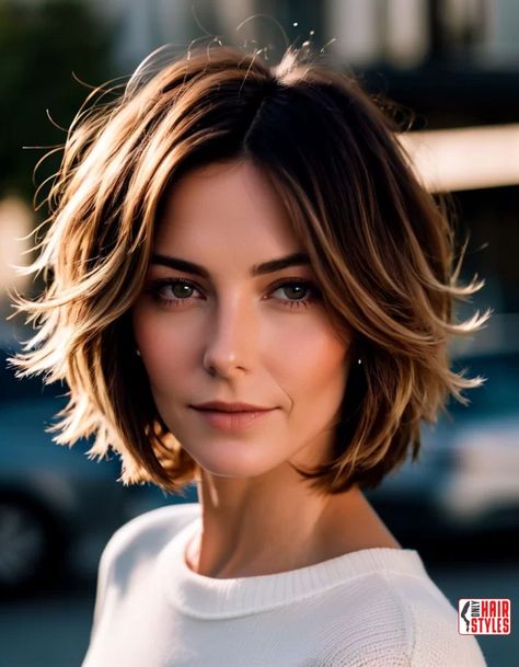 Layered Bob Fine Hair, Layered Bob Thick Hair, Tousled Bob, Layered Bob Short, Classic Hair, Layered Hairstyles, Hairstyles For Women Over 50, Balayage Color, Layered Bob Hairstyles