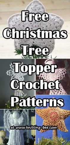 Free Christmas Tree Topper Crochet Patterns Crochet Tree Topper, Diy Christmas Angel Tree Topper, Winter Tree Crafts, Crochet Topper, Star Crochet, Crochet Tree, Crochet Angels, Angel Christmas Tree Topper, Crochet Xmas