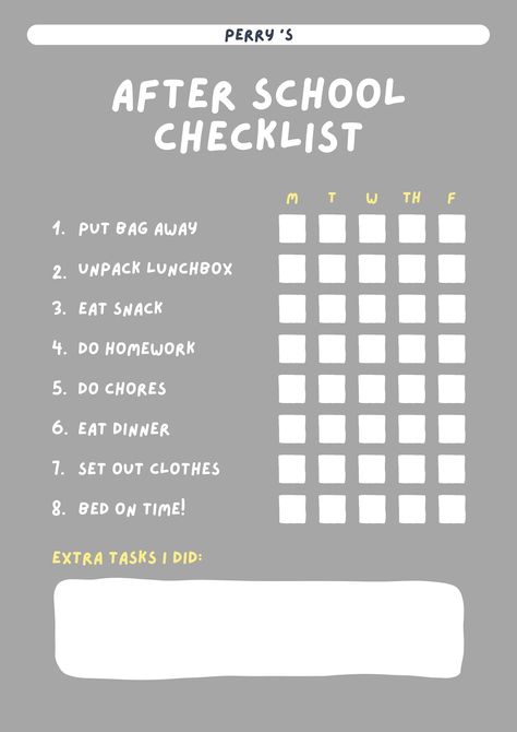 Excited to share this item from my #etsy shop: Easy to Use After School Checklist printable download After School Checklist, Homework Checklist, School Checklist, Eat Snacks, Homeschool Preschool Activities, Printable Checklist, Do Homework, Homeschool Organization, Homeschool Preschool