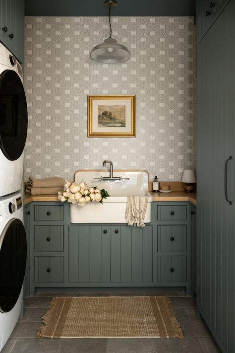 Tahoe Pines Paint Guide - Studio McGee Studio Mcgee Laundry Room, Mcgee Laundry Room, Cottage Laundry Room, Laundry Room Paint Color, The Mcgee Home, Laundry Room Colors, Paint Guide, Mcgee Home, Shea Mcgee