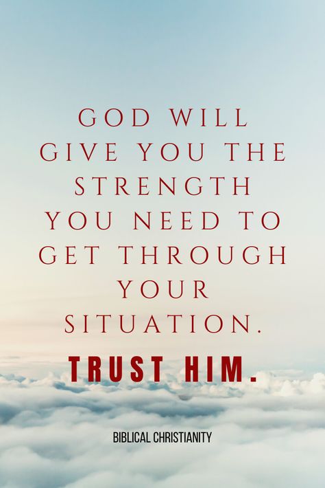 Whatever situation you are in right now, trust that God will give you the strength to overcome.  There may be tougher challenges waiting ahead but  be confident that you can get through anything by the grace of God. You will emerge victorious because  God has given us the victory through Christ Jesus (1 Corinthians 15:57). God Gives Us Strength, Strength To Overcome Quotes, May God Give You Strength, God Will Give You Strength, Inspirational Quotes God Strength, God Give Me Strength Quotes, God Gives Me Strength Quotes, Strength From God, God Give Me Strength