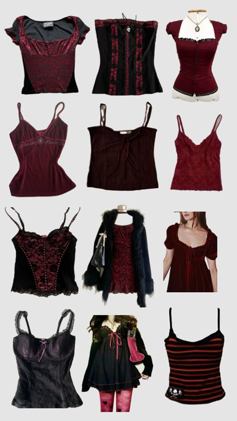 red “she wants revenge” inspired board Red Vampire Outfit Aesthetic, Vampy Outfits Aesthetic, Red Vampire Outfit, She Wants Revenge Aesthetic, Romantic Goth Aesthetic Outfits, Red Grunge Outfit, Wiccan Outfits, Vampire Party Ideas, Romantic Goth Outfits