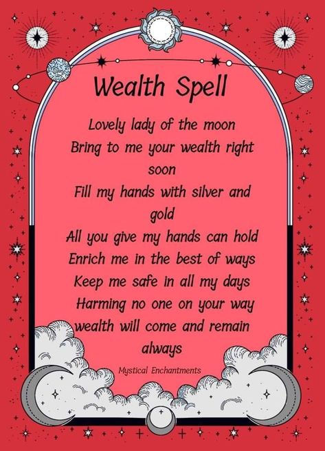 Money Luck Spell, Real Spells That Actually Work No Ingredients, Spells Witchcraft Real, Money Spell Chant, Spell For Wealth, Spell Chants, Good Luck Spell, Wealth Spell, Money Spells Magic