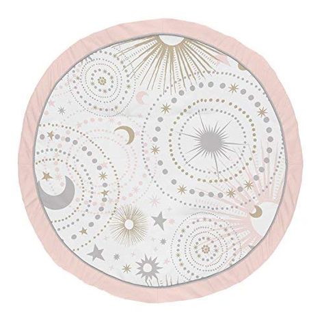 Sweet Jojo Designs Blush Pink Gold and Grey Star and Moon Playmat Tummy Time Baby and Infant Play Mat for Celestial Collection Baseball Baby Blanket, Baby Tummy Time, Bringing Baby Home, Monogram Quilt, Monogram Baby Blanket, Embroidered Blanket, Sweet Jojo Designs, Star And Moon, Nursery Accessories