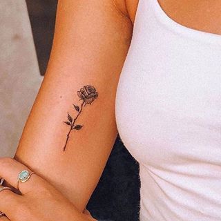 Delicate Female Tattoos, Fernweh Tattoo, Rosen Tattoo Frau, Delicate Tattoos For Women, Rose Tattoos For Women, Small Rose Tattoo, Female Tattoos, Inspiration Tattoos, Delicate Tattoo