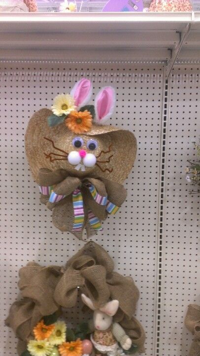 How to Make a Straw Hat Bunny | Easy Easter Crafts for Kids to Make Straw Hat Crafts, Easy Easter Crafts For Kids, Fun Easter Decorations, Craft Spring, Burlap Easter Wreath, Bunny Decorations, Easter Hats, Easy Easter Crafts, Easter Bunny Crafts