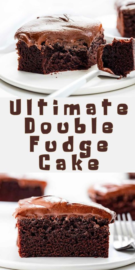 Ultimate Double Fudge Cake Recipe The Best Chocolate Frosting, Best Chocolate Frosting, Chocolate Fudge Cake Recipe, Fudge Cake Recipe, Pavlova Cake, Ultimate Chocolate Cake, Dark Chocolate Fudge, Decadent Chocolate Cake, Chocolate Fudge Cake