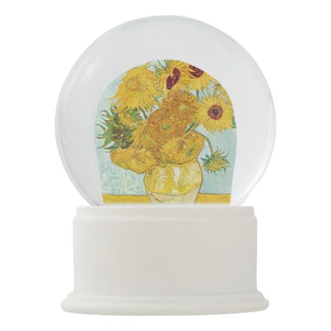 sunflower by Vincent Van Goghpost impressionist p Snow Globe #sunflowervincent #SnowGlobe Affiliate Van Gogh Snow Globe, Sunflower Gift Ideas, Painter Gifts, Holiday Traditions Family, Sunflower Gifts, Post Impressionists, Faux Stone, Vincent Van, Christmas Items