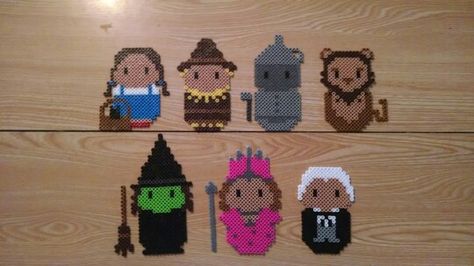 Wizard Of Oz Perler Bead Characters Perler Bead Characters, Bead Characters, Melt Beads Patterns, Just For Laughs, Perler Creations, Easy Perler Beads Ideas, Perler Art, Fusion Beads, Hama Beads Design