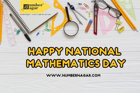 We wish all math lovers, a very Happy Mathematics Day!! National Mathematics Day is celebrated to mark the birth anniversary of great Indian mathematician Srinivasa Ramanujan  #mathematicsday Happy Maths Day, Happy Mathematics Day, National Mathematics Day, Mathematics Day, Srinivasa Ramanujan, Maths Day, Math Quotes, Computer Class, Butchart Gardens