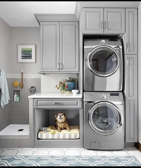 Renovation Plan, Grey Laundry Rooms, Dog Farm, Laundry Room Storage Shelves, Small Laundry Room Organization, Room Storage Diy, Dog Washing Station, Dream Laundry Room, Laundry Room Layouts