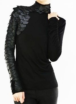 Woman In Black, Futuristic Fashion, Looks Black, The Raven, Knit Long Sleeve, Long Sleeve Knit Tops, Turtle Neck Top, Steampunk Fashion, Fantasy Clothing