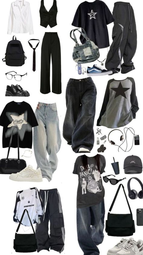 outfits Hot Topic Outfits Aesthetic, Outfits With Pj Pants, Hot Topic Outfits, Hot Topic Aesthetic, Hard Fits, Acubi Style, Hot Topic Clothes, Acubi Fashion, Alt Outfits