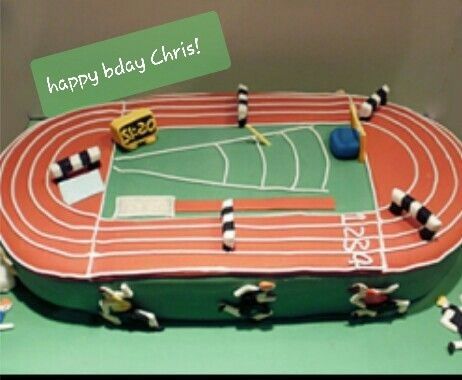 Trampoline Cake, Track Banquet, Running Cake, Track Mom, Shoes Cake, Volcano Cake, Sports Themed Cakes, Athletics Track, 7 Cake