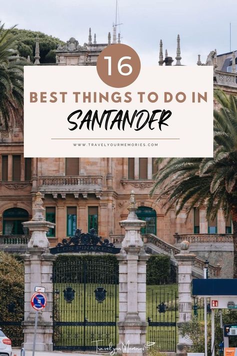 Click here for everything you need to know about Santander, Spain. Learn what to do in Santander. From the best things to do in Santander, where to stay, what to eat, and the best travel tips, this Santander itinerary will help you to plan your best Santander city trip! #Santander #Spain #Europe #SpainTravel #Wanderlust #Cantabria Things to do in Santander | Santander Spain | What to do in Santander | Places to go in Spain | Best Cities in Spain | Northern Spain | #citytripspain #citytrip Best Cities In Spain, Cities In Spain, Santander Spain, North Of Spain, Hiking Places, Spain Aesthetic, Places In Spain, Travel Through Europe, Road Trip Europe