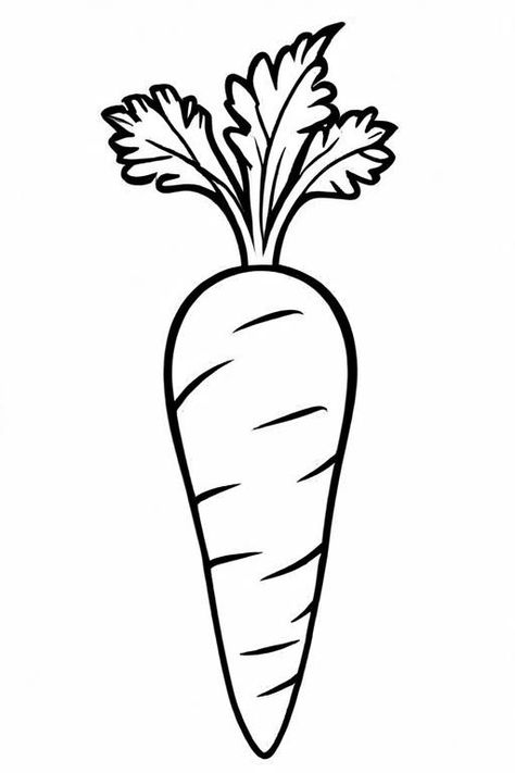 Carrot Coloring Page 2 for Kids Vegetable Crafts For Toddlers, Coloring Pages For Toddlers Printables, Carrots Drawing, Benefits Of Carrots, Carrot Drawing, Kids Colouring Printables, Health Benefits Of Carrots, Coloring Pages For Toddlers, Vegetable Crafts