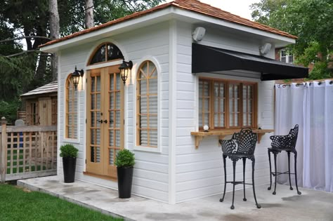 9' x 12' Sonoma | Spa Enclosures | Summerwood Products Garden Shed Plans, French Double Doors, Backyard Guest Houses, Pool Cabanas, Office Shed, Shed Office, Shed Garage, Backyard Cottage, Home Studios