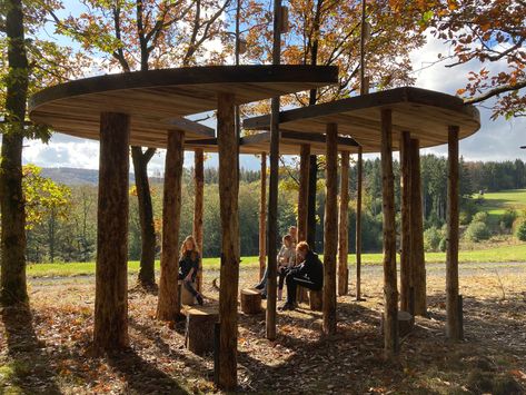 Gallery of Heidentempel Pavilion / Christoph Hesse Architects - 2 Pavilion Architecture, Natural Playground, Shade Structure, Forest Park, Land Art, Architecture Project, Landscape Architecture, Tree House, Landscape Design