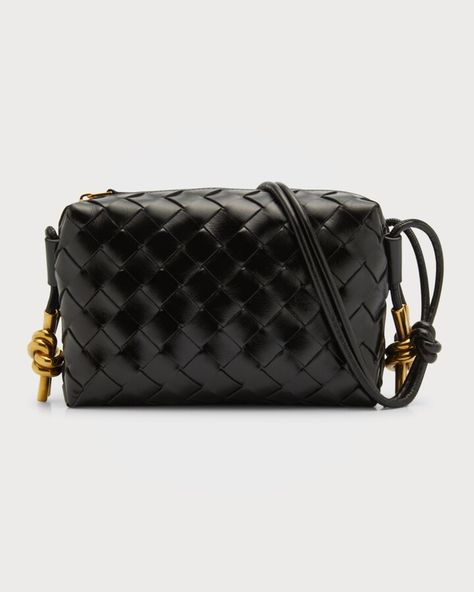 Mini Loop Camera Bag Bottega Veneta Crossbody Bag, Bottega Veneta Handbag, Loop Knot, Bottega Veneta Bag, Bottega Veneta Bags, Bottega Veneta Wallet, Wallet Bag, Black Hardware, Leather Mini