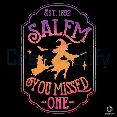 Free Salem 1692 They Missed One SVG Halloween Witch File 1692 They Missed One, Free Halloween Svg, Halloween Svgs, Halloween Svg Files, Samhain Halloween, Witch Svg, Halloween Celebration, Svg Halloween, Free Halloween