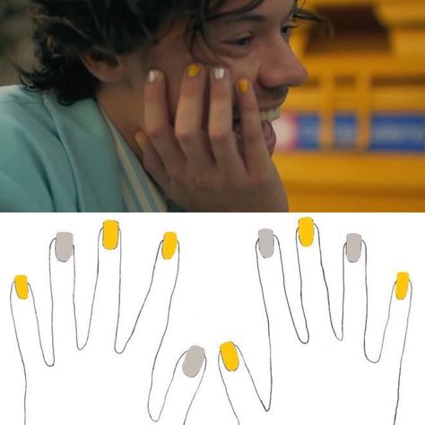 Harry Styles Golden Nails, Harry Pleasing Nails, Subtle Harry Styles Nails, Harry Styles Nails Inspired Harrys House, Harry Style Nail, Harry Style Nail Ideas, Nail Inspo Harry Styles, Harry Nails Styles, Harry Styles Nail Designs