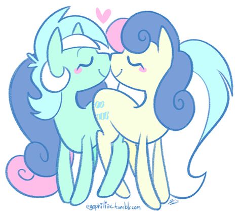 #1130801 - artist:egophiliac, bon bon, cute, lesbian, love heart, lyrabon, lyra heartstrings, nuzzling, pony, safe, shipping, sweetie drops - Derpibooru - My Little Pony: Friendship is Magic Imageboard Lyra Heartstrings, Mlp Ships, Tiny Horses, Pony Unicorn, My Lil Pony, Mlp Fan Art, My Little Pony Drawing, Mlp Pony, My Little Pony Pictures