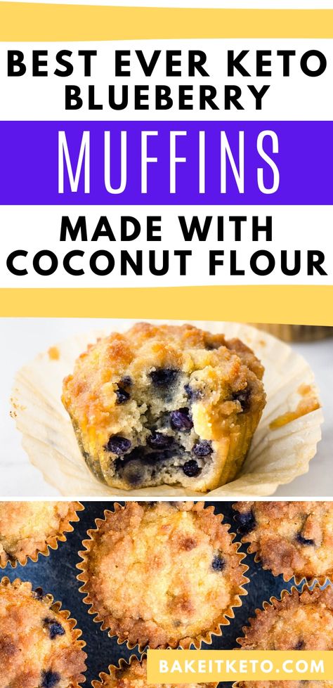 Low Carb Blueberry Muffins, Coconut Flour Muffins, Keto Blueberry Muffins, Keto Blueberry, Coconut Flour Recipes, Low Carb Low Fat Recipes, Boiled Egg Diet Plan, Diet Recipes Easy, No Carb Recipes