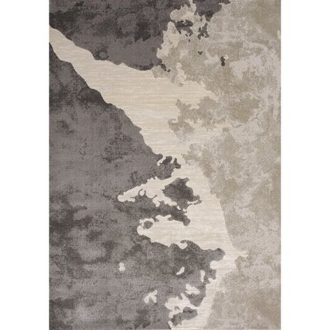 Williston Forge Manzanita Crevasse Lake Beige Area Rug | Wayfair Rug Texture, Interior Rugs, In Construction, Abstract Rug, Bold Design, Accent Rugs, Beige Area Rugs, Beautiful Table, Online Home Decor Stores