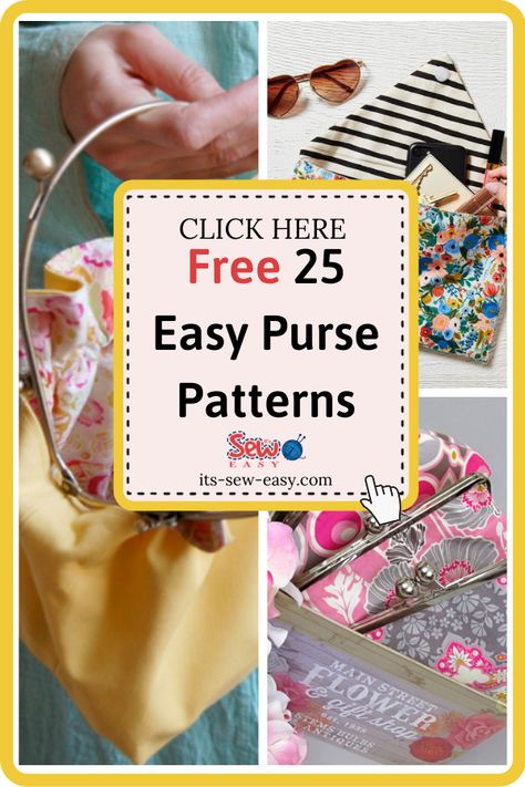 Purse Free Pattern Sewing, Free Bag Patterns To Sew Handbags, Small Purse Pattern Free, Easy Diy Purse, Sewing Purses Patterns Free, Free Purse Patterns To Sew, Diy Purse Patterns Free, Sewing A Purse, Diy Handbag Patterns