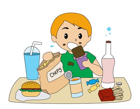 Today Cartoons Eating, Eating Junk Food, Eating Food Funny, Stop Overeating, Clip Art Library, Food Cartoon, Food Clipart, Anti Aging Food, Healthy Dog Treat Recipes