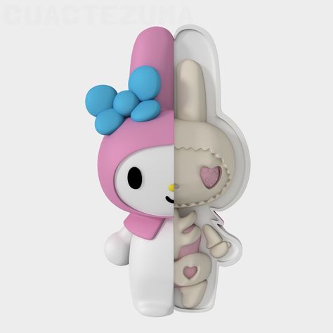 "My melody skeleton" 3d figure My Melody Skeleton, 3d My Melody, Skeleton Figure, Information Design, Phone Icon, Invite Your Friends, My Melody, Banner Ads, 3d Art