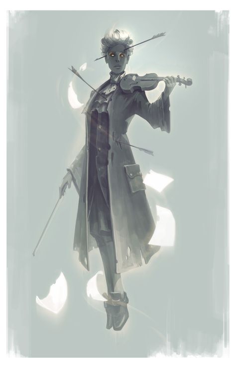 Art Character Inspiration, Fey Creatures, Angel Magic, Violin Player, Personaje Fantasy, Male Oc, Heroic Fantasy, Design Theory, 판타지 아트