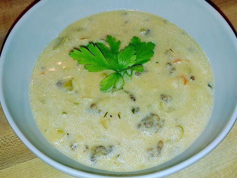 A soup made from banana peppers, cream cheese, and sausage that comes from Buffalo, NY Unstuffed Banana Pepper Soup, Stuffed Banana Pepper Soup, Banana Pepper Soup Recipe, Cream Cheese And Sausage, Banana Pepper Soup, Peppers Cream Cheese, Hot Banana Peppers, Homemade Soups, Hungarian Food