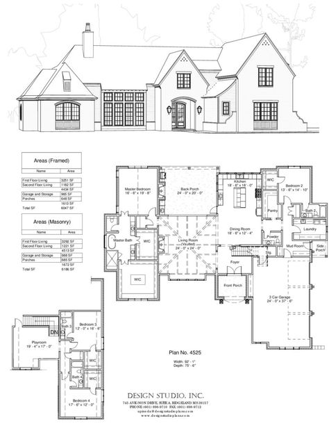 Plan #4525 | Design Studio Modern Transitional House Plans, Future Farmhouse, Transitional House Plans, Interesting Houses, Farmhouse Floor Plans, Sims Builds, Houses Ideas, Architectural Floor Plans, Architectural Design House Plans