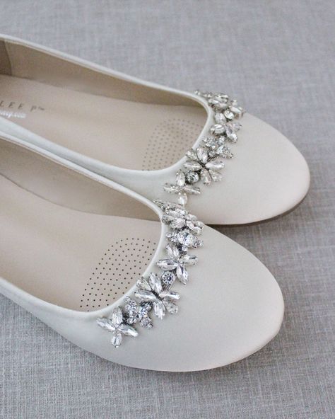 Ballet Flats Wedding Shoes, 16 Wishes, Flower Girls Shoes, Quinceanera Shoes, Shoes For Brides, Wedding Ballet Flats, Pink Wedding Shoes, Shoes Bride, Flower Girl Shoes