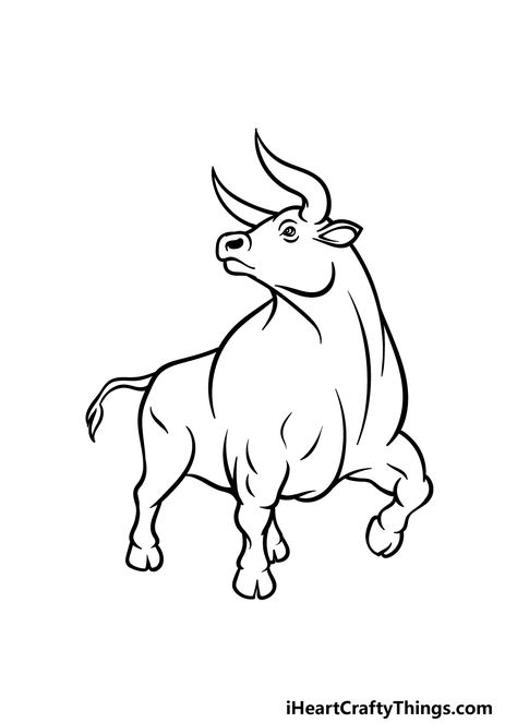 Ox Drawing, Animal Drawing, Step By Step Guide, Ox, Step Guide, Animal Drawings, Easy Drawings, Mule, To Draw