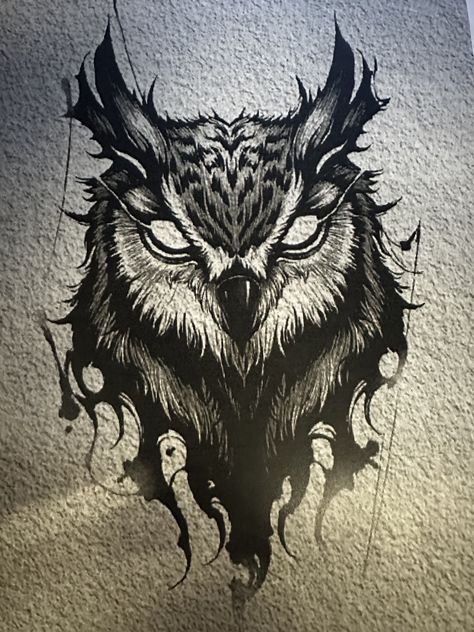 Creepy Owl, Scary Owl, Owl Eyes, Owl Tattoo, Tattoos Ideas, Tattoo Ideas, Tattoos, Animals, Quick Saves