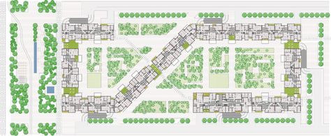 Mehrshahr Residential Complex Proposal / ContemporARchitectURban Designers Group Residential Masterplan, Residential Building Plan, Masterplan Architecture, Architecture Site Plan, Diagonal Design, Collective Housing, Urban Design Plan, Hotel Plan, Cluster Design