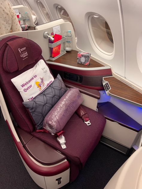 Qatar Airways Business Class Aesthetic, Business Class Aesthetic, Qatar Airways Business, Class Aesthetic, Flying Airplane, Plane Flying, Qatar Airways, Cool Instagram Pictures, Business Class