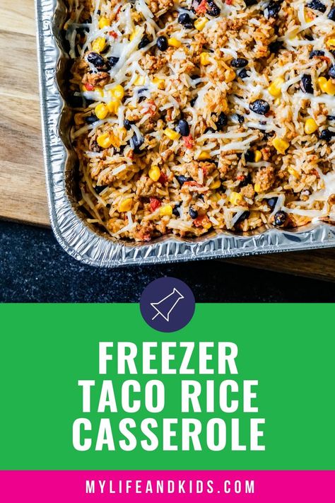 Taco Rice Casserole, Casserole Dairy Free, Freezer Casserole, Beef Recipes Easy Quick, Freezer Casseroles, Gluten Free Freezer Meals, Meal Planing, Gluten Free Tacos, Taco Rice