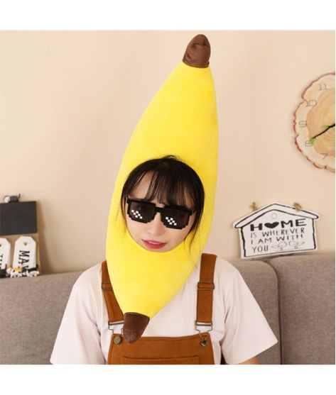 Adult Yellow Headband Banana Hat Funny Halloween Costume Accessories-Skycostume Banana Hat, Fruit Hat, Funny Banana, Thanksgiving Hat, Cartoon Banana, Animal Fruit, Hat Cosplay, Yellow Headband, Funny Halloween Costume