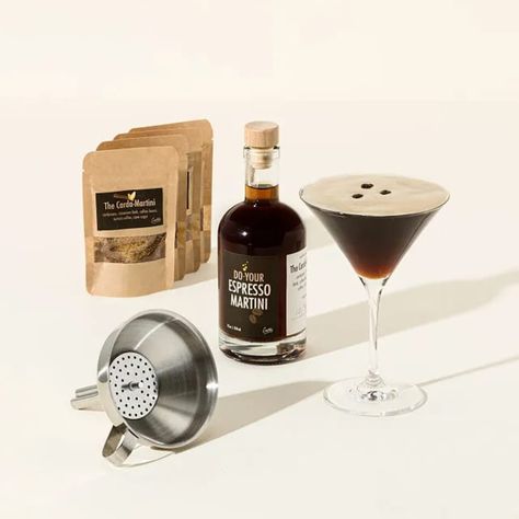 This Gift Set is the Ultimate Treat for Espresso Martini Lovers Espresso Martini Gift, Diy Cocktail Kit, Espresso Martinis, Diy Cocktails, Classic Martini, Reposado Tequila, Unique Cocktails, Diy Gift Set, Uncommon Goods