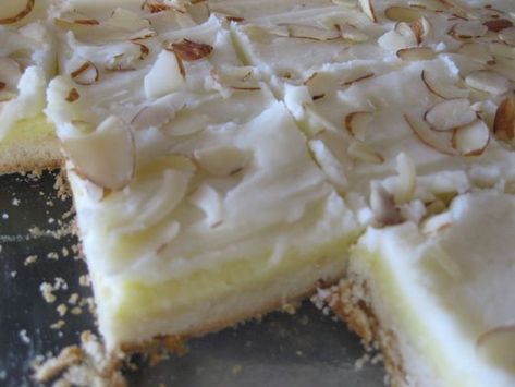 Almond Bars With Frosting, Almond Bars Recipe, Almond Bar, Almond Bars, Lemon Dessert Recipes, Almond Extract, Bar Recipe, Cookie Bar Recipes, Incredible Recipes