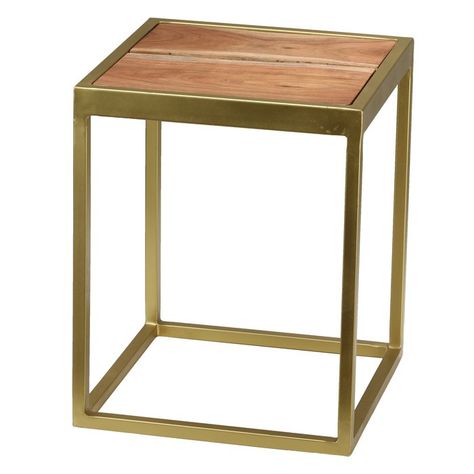 Bozeman End Table Acacia Table, Square End Table, Metal End Tables, Wood End Table, Rustic Glam, Table Metal, End Table Sets, Rustic Contemporary, Living Room End Tables