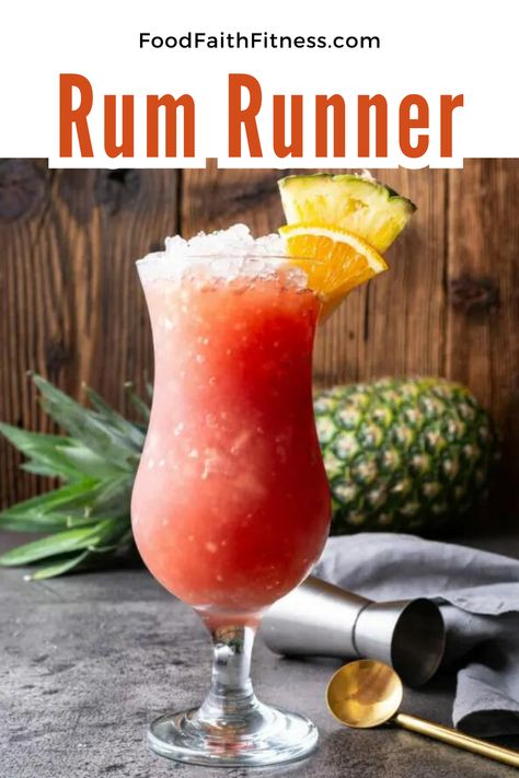 Set sail on a flavor adventure with the classic Rum Runner cocktail. A tropical escape of rum, fruit, and a splash of wanderlust. Sip, unwind, and let the journey begin! Rum Based Cocktails, Rum Haven Drink Recipes, Rum Runner Cocktail, Rumrunner Drink, Rum Craft Cocktails, Rum Runner, Alcohol Beverages, Fruit Juices, Cocktail Serving