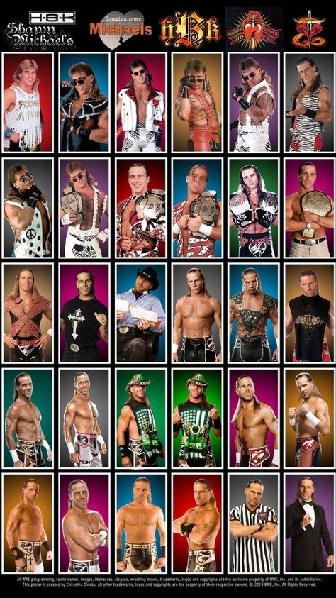 Wwe Shawn Michaels, Wwf Superstars, The Heartbreak Kid, Wrestling Posters, Wwe Tna, Wrestling Stars, Shawn Michaels, Wwe Legends, Wwe Wallpapers